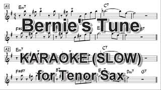 Bernies Tune  Backing Track with Sheet Music for Tenor Sax Slow  BPM 144 [upl. by Herwick]