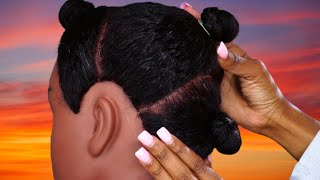 ASMR Styling mohawk Bantu Knots [upl. by Nyrroc]