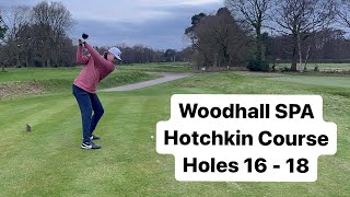 Playing holes 16  18 at the Woodhall SPA Hotchkin Course in United Kingdom [upl. by Aekahs]