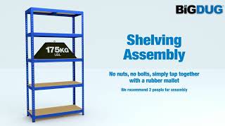 BiGDUG 3 Bay Boltless Shelving Mega Deal 3D Assembly [upl. by Otrebide]