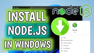 How To Install Node Js In Windows 1110  Install Node Js In Windows [upl. by Llemej773]