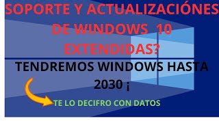 SOPORTE EXTENDIDO PARA WINDOWS 10 HASTA 2028 [upl. by Reinert586]