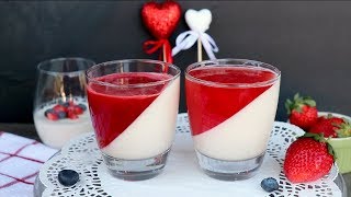 পান্না কোট্টা  ইটালিয়ান ডেজার্ট  Panna Cotta Recipe Bangla  Strawberry Panna Cotta  Panna Cotta [upl. by Stavro]