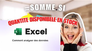 comment calculer la quantité disponible en stocks sur Excel  Sommesi [upl. by Prudie]