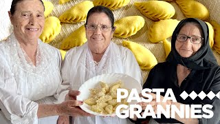 Sisters make Sardinian pleated potatofilled ravioli called culurgiones  Pasta Grannies [upl. by Ylicec]