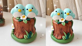 Birdies Clay Tutorial  Cold Porcelain Clay  Air Dry Clay  Clay Craft Ideas [upl. by Eerpud833]