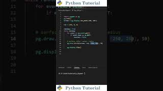 Drawing Circles In Pygame  Python Tutorial [upl. by Rumpf]