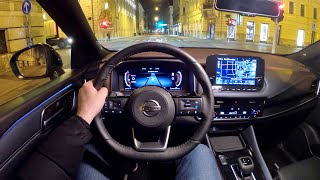 New NISSAN Qashqai Tekna 2022  NIGHT POV test drive amp FULL REVIEW 2WD 158 HP CVT [upl. by Leeland]