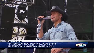 Tim McGraw bringing tour to Kentucky in 2024 [upl. by Litch578]