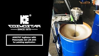 COSMOSTAR TECH AM0707 Agitator with Pneumatic Air Lift 200 for painting application [upl. by Bondy151]