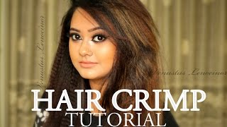 HOW TO CRIMP HAIR  WITH A CRIMPER IRON  HAIR STYLING TUTORIAL [upl. by Siaht]