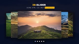 How to Create An 3D Image Slider in HTML and CSS Step by Step  Responsive 3D Image Slider [upl. by Annaet]