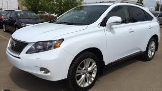 Pre Owned White 2010 Lexus RX 450h AWD Hybrid  Touring Package Review  Edmonton Canada [upl. by Latrell]