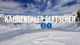 KAUNERTALER GLETSCHER PISTE 3 amp 1  PISTE CHECK [upl. by Rew]