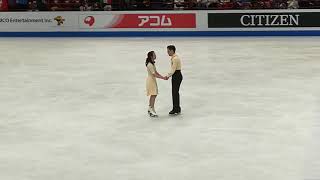 ANNA CAPPELLINILUCA LA NOTTE AFTER FS TO KISS AND CRY  WORLD FIGURE SKATING CHAMPIONSHIPS 2018 [upl. by Ader]