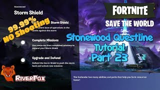 Fortnite Save The World  Stonewood Tutorial Missions part 23  SSD6 STW [upl. by Ralston]