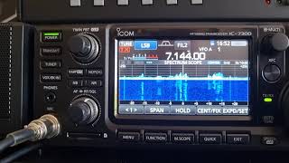 Esempio di collegamento radio in HF  Simpatico QSO con la stazione IZ7WEM radioamatori icom [upl. by Jacobine]