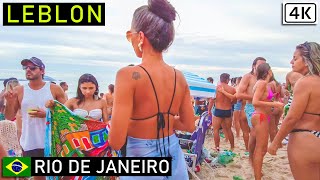 BEST BEACHES Leblon and Ipanema Boardwalk Streets and Nightlife 🇧🇷 Rio de Janeiro Brazil 【4K】 [upl. by Doig1]