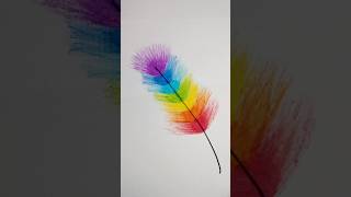 Easy feather color crafts  Creative crafting idea diy shots art craft feathercraft origami [upl. by Llehcor169]