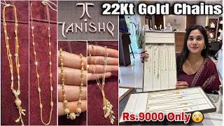 Tanishq Gold Chain Designs Only 161Gm Onwards😳 Lightweight Gold Chains Fancy Gold Chain Designs [upl. by Devland999]