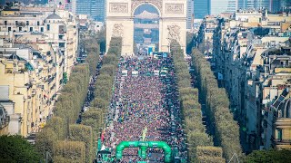 Marathon de Paris 2024  le parcours en vidéo [upl. by Block]