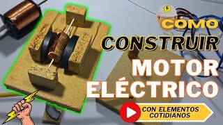 Cómo construir un motor eléctrico con elementos cotidianos DIY [upl. by Jackquelin]