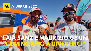 Dakar 2022 Laia Sanz e Maurizio Gerini quotIn moto più che in auto il limite è il pilotaquot [upl. by Leorsiy]