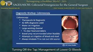 Turning Off the Tap Management of Lower GI Bleeds [upl. by Hakvir]