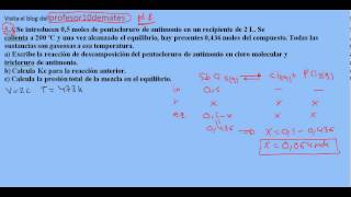 Selectividad química Madrid junio 2012 Equilibrio 5A [upl. by Anali]