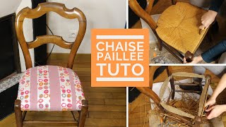 TUTO Comment RELOOKER une CHAISE en PAILLAGE [upl. by Ecinuahs]