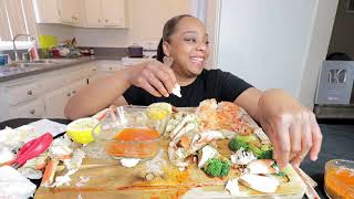 SPICY KING CRAB vs SNOW CRAB vs DUNGENESS CRAB SEAFOOD BOIL MUKBANG [upl. by Atul]