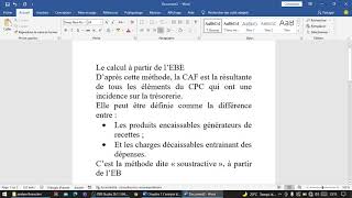 analyse financière  calcul de la CAF à partir de lEBE [upl. by Farant]