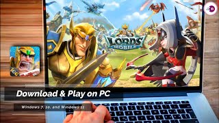 How to Download and Play Lords Mobile Kingdom Wars on PC amp Laptop New Update 2024 [upl. by Sucrad]