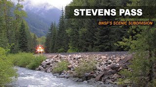 Stevens Pass BNSFs Scenic Subdivision through the beautiful Cascade Mountains of Washington State [upl. by Leima]