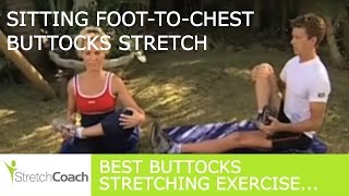 Best Buttocks Stretch Sitting Foottochest Buttocks Stretch Video Buttocks Stretching Exercises [upl. by Nyvek993]