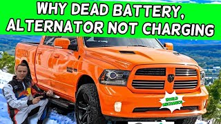 DODGE RAM WHY DEAD BATTERY ALTERNATOR DOES NOT CHARGE DODGE RAM 1500 2500 3500 2013 2014 2015 2016 [upl. by Arihk]