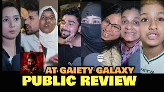 Pushpa 2 Public Review at Gaiety Galaxy  Night Show  Allu Arjun Rashmika Fahad Faasil [upl. by Suoicserp234]