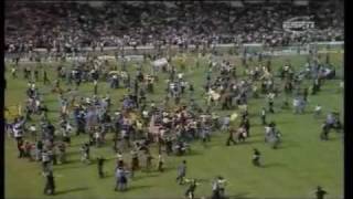 England 12 Scotland International 1977 Wembley pitch invasion [upl. by Ylrebmek]