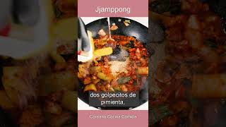 Receta de Jjamppong Sopa de marisco con chile Jjamppong Sopa de marisco con chile 짬뽕 [upl. by Jehu]