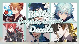 ROBLOX  Bloxburg amp Royale High  Genshin Impact Male Character Decals Ids Part 2 [upl. by Yedarb]