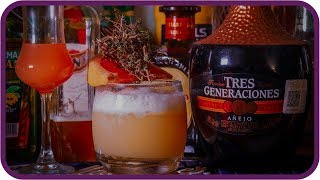 TEQUILA SOUR Recipe 🥃🍯 Tequila Tres Generaciones AÑEJO 🇲🇽 🤤 [upl. by Kobi157]