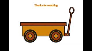 How to draw wagon for kids Easy wagon drawing Kids wagon drawing [upl. by Akina89]