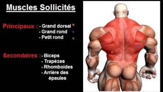 Exercice musculation Dos  quot Tirage vertical poitrine quot [upl. by Llezniuq]