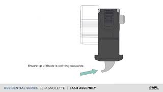 Residential Series  Awning Window Espagnolette Sash Assembly [upl. by Houston102]