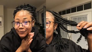 Short Curly End Braids  Another Braiding Vlog [upl. by Oderfodog]