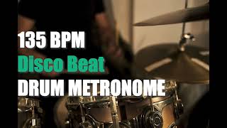 Disco Beat Drum Metronome Loop  135 BPM [upl. by Naman]