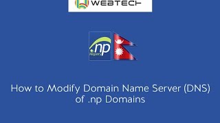 How to Modify Domain Name Server DNS of np Domains [upl. by Saitam]