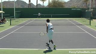 Gael Monfils Practicing his Serve [upl. by Sheline]