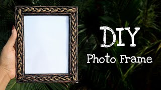 Photo frame  photo frame making at home  cardboard photo frame  frame making  best out of waste [upl. by Aynahs396]