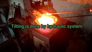 electric furnace in hindi  electric induction furnace working  induction furnace live foundry [upl. by Haek]